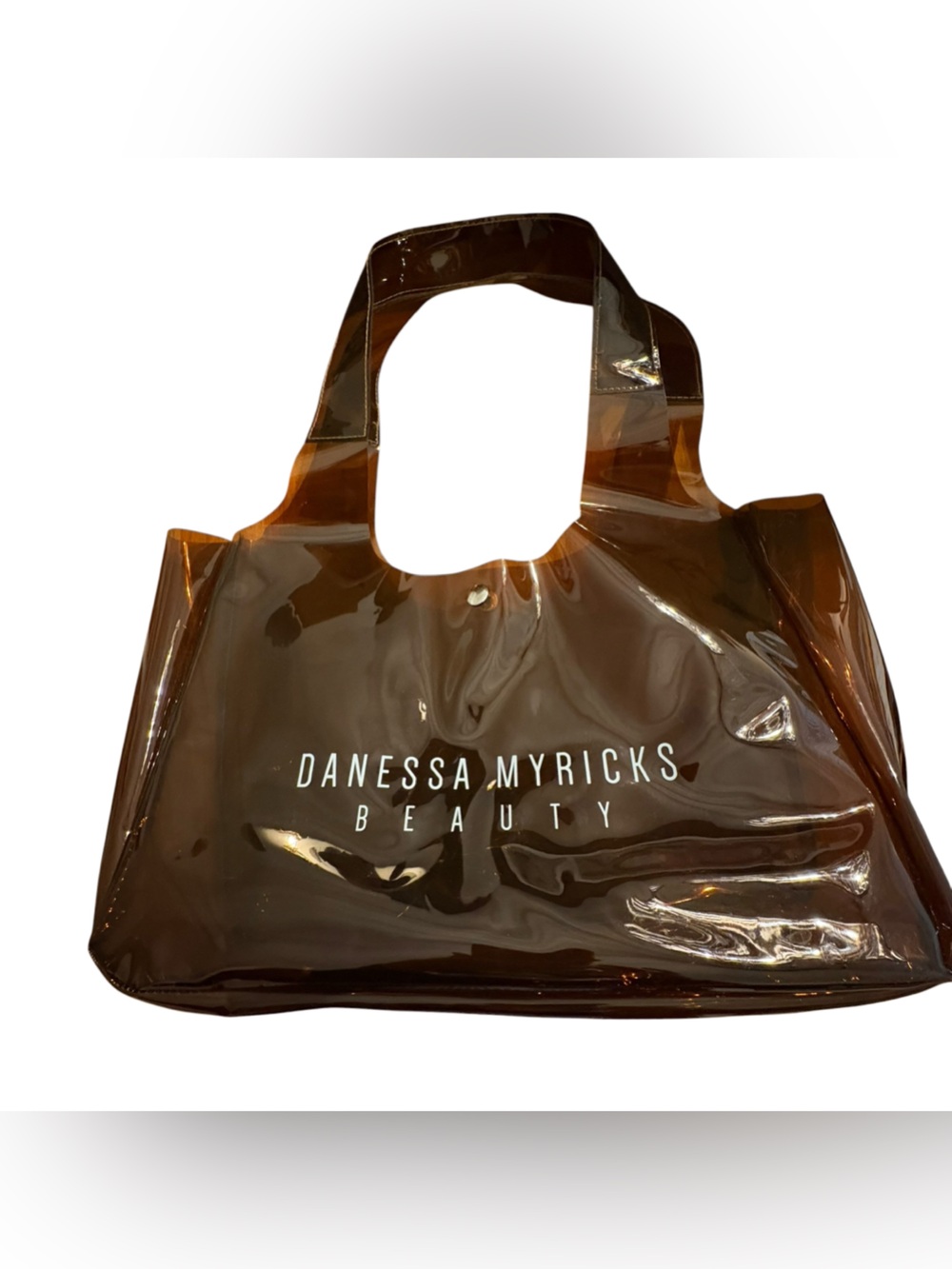 Danessa Myricks Beauty Amber Brown Clear Tote